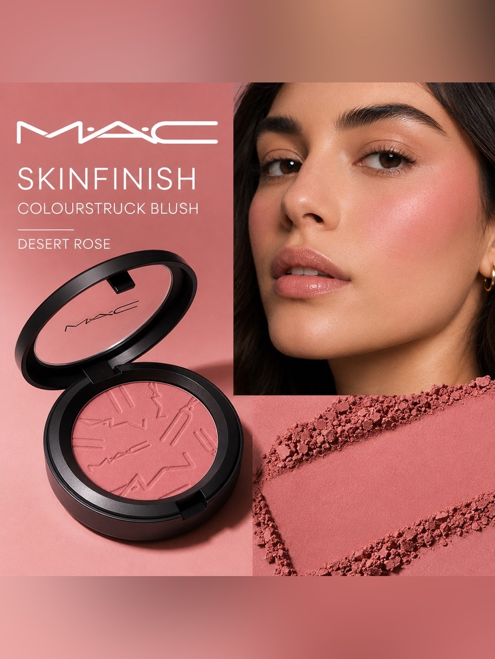 NEW✅ MAC Cosmetics • Skinfinish Colourstruck Blush • Desert Rose • New in Box